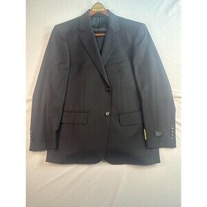 Baroni Super 150s Suit Set Mens Size 39S 33S Sports Coat Pants Black 2 Button